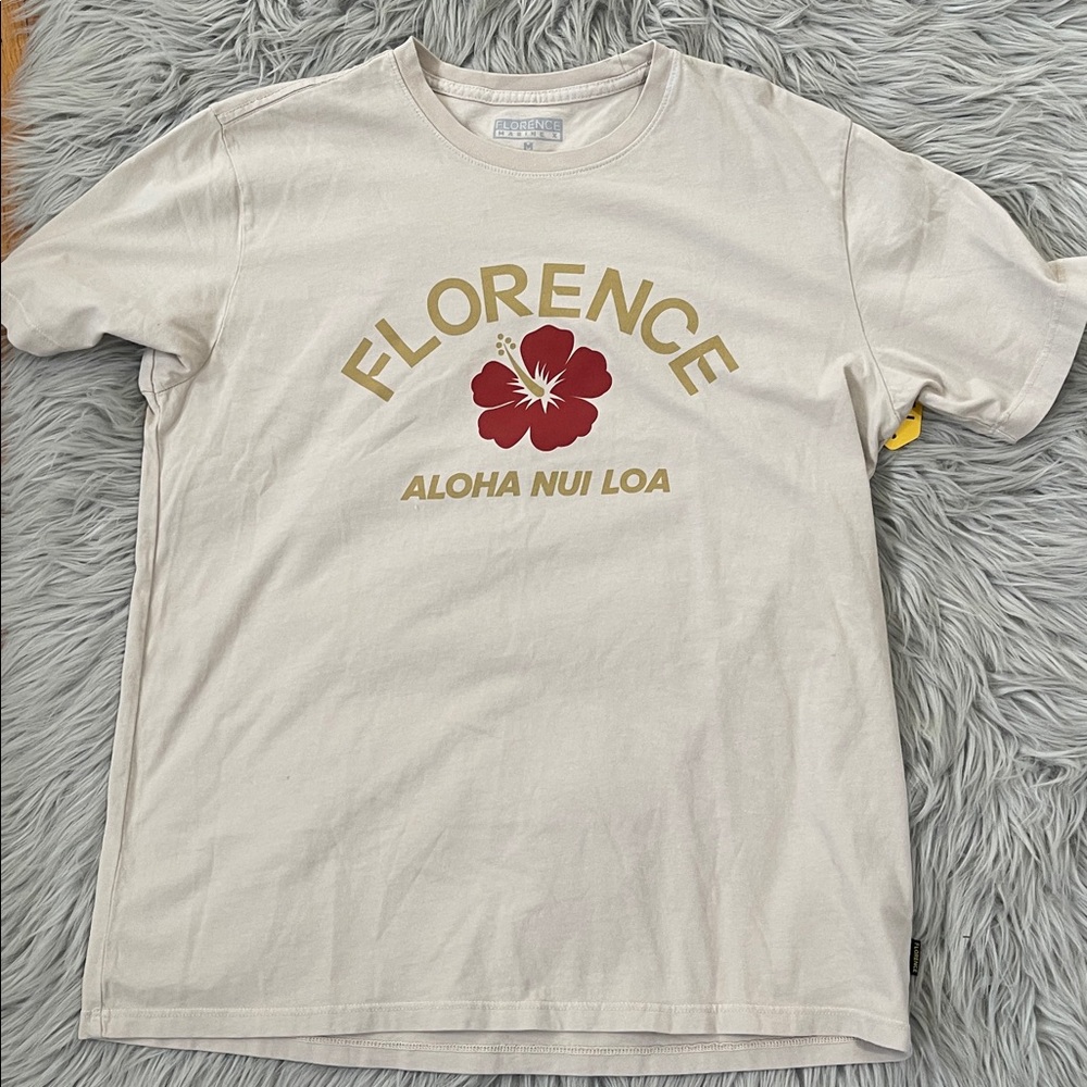 Beige Graphic Tee for Men